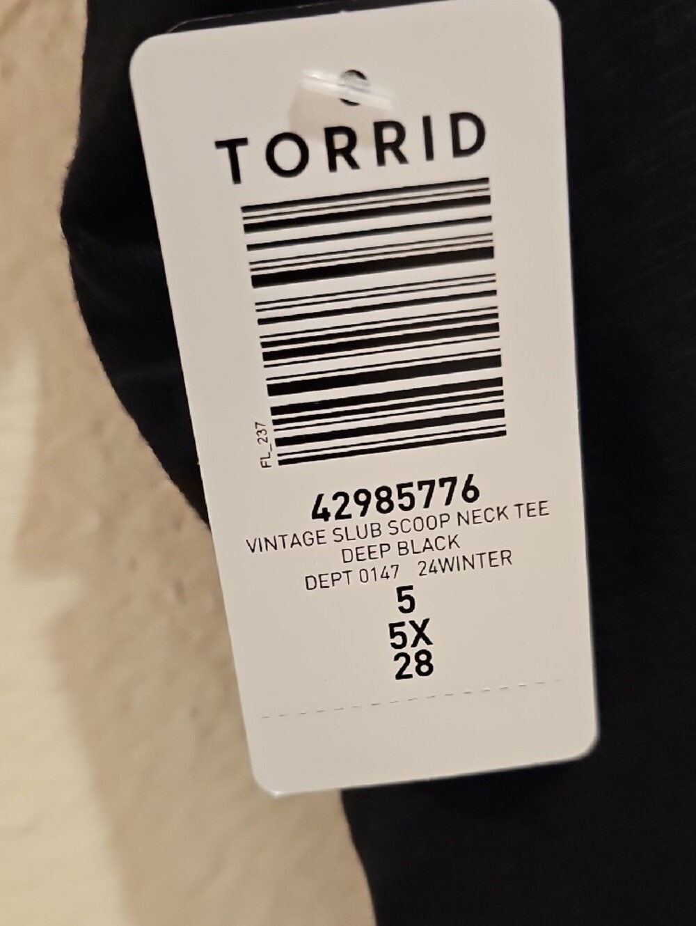 torrid Black Relaxed Short Sleeve Tee - Picture 3 of 3
